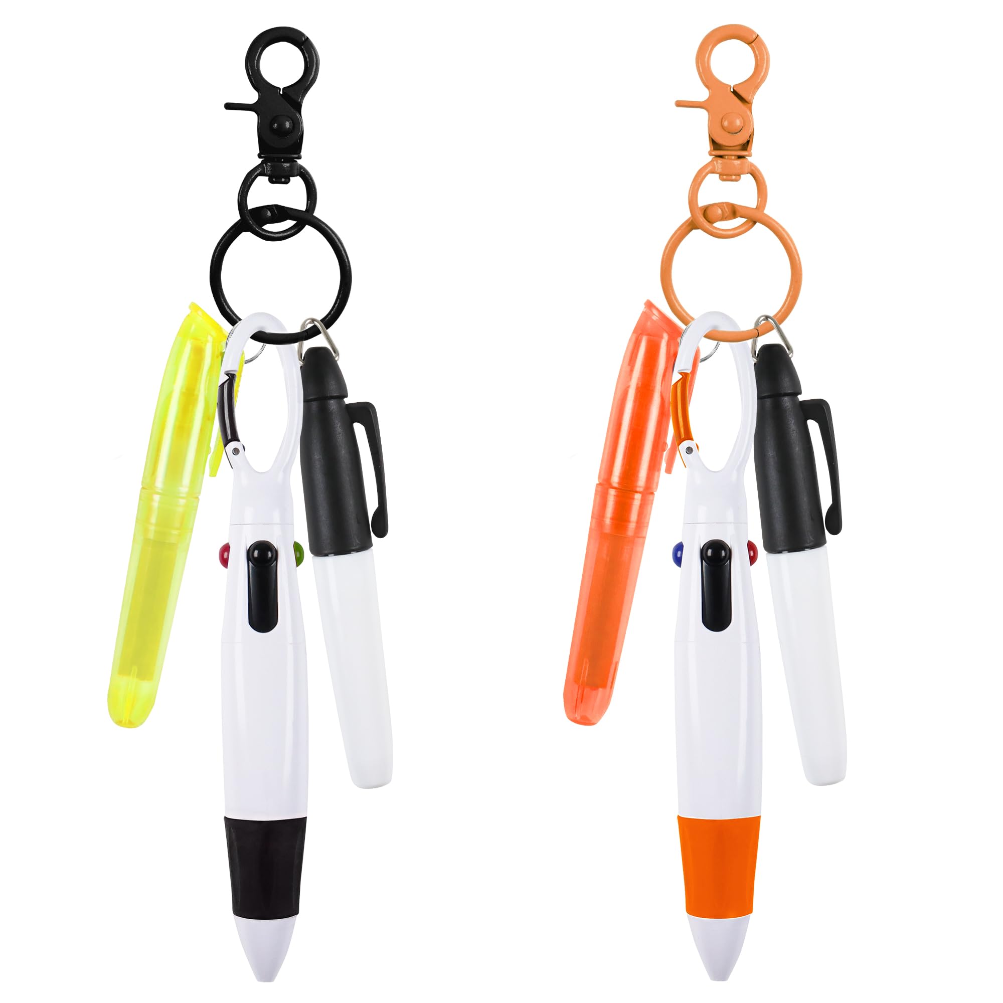 Hoydate 8Pcs Mini Highlighter Nurse Pen Pack Set Nurse Pens For Badge Include Tip Highlighter 2 Permanent Marker Pens And 2 Retr